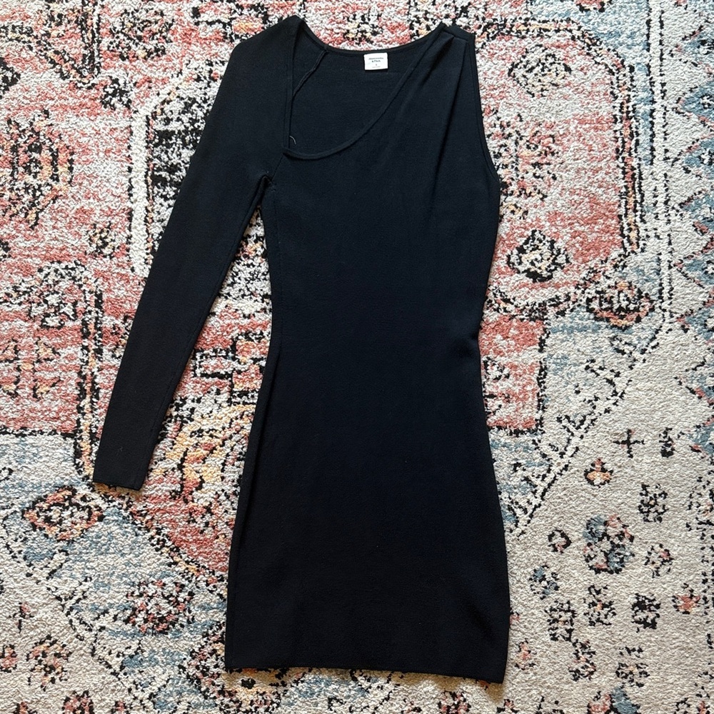 Abercrombie Long-Sleeve One-Shoulder Mini Sweater Dress